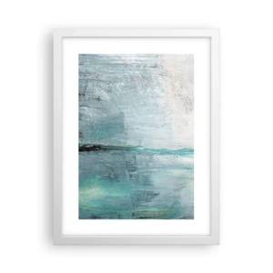 Poster in een witte lijst - Horizontaal in blauw - 30x40 cm
