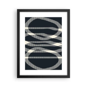 Poster in een zwarte lijst - Een poging om de duisternis te doorbreken - 30x40 cm