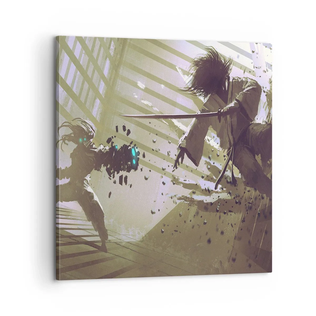 Schilderen op canvas - En je kunt een samoerai zijn - 60x60 cm