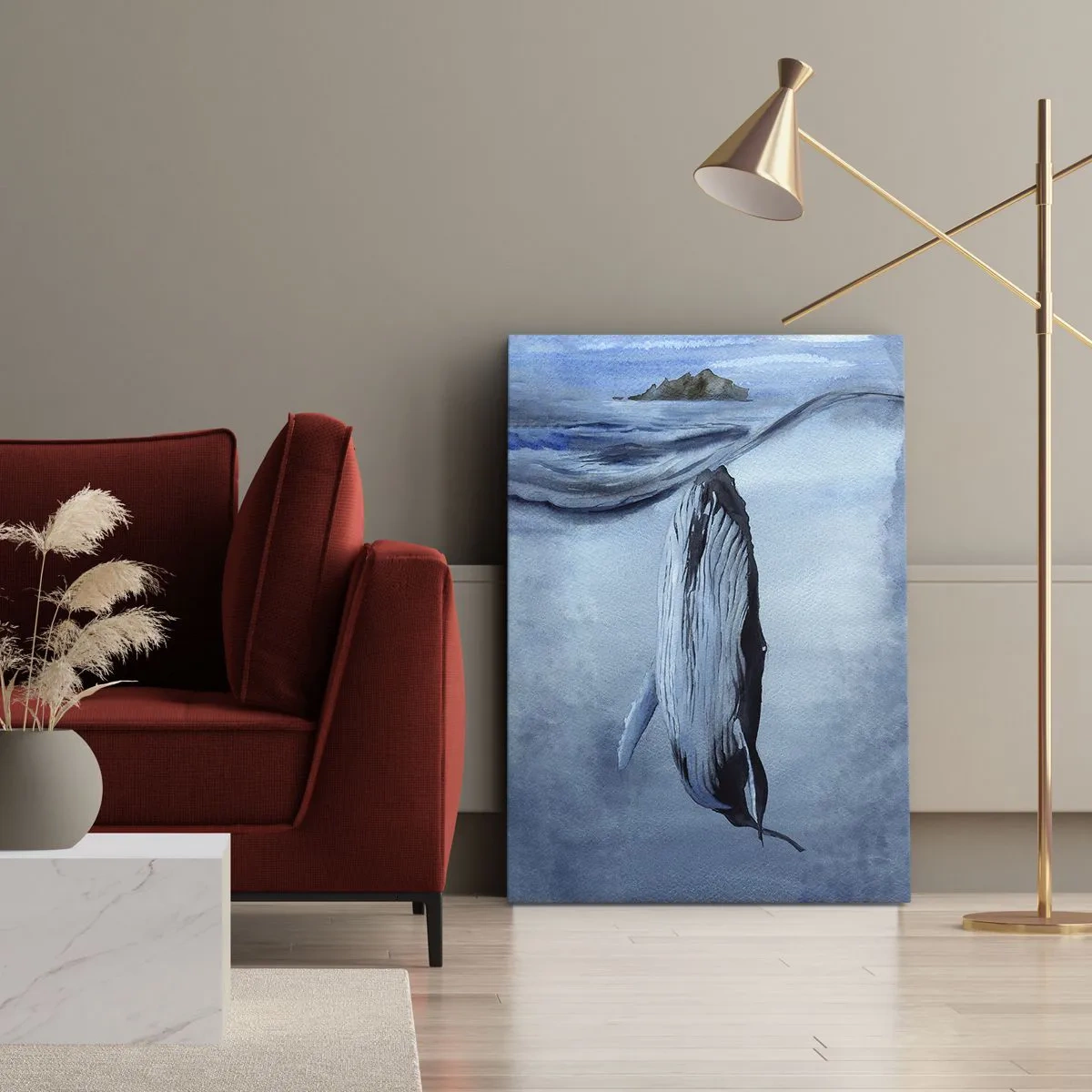 Schilderen op canvas - Twee noordelijke werelden - 80x120 cm