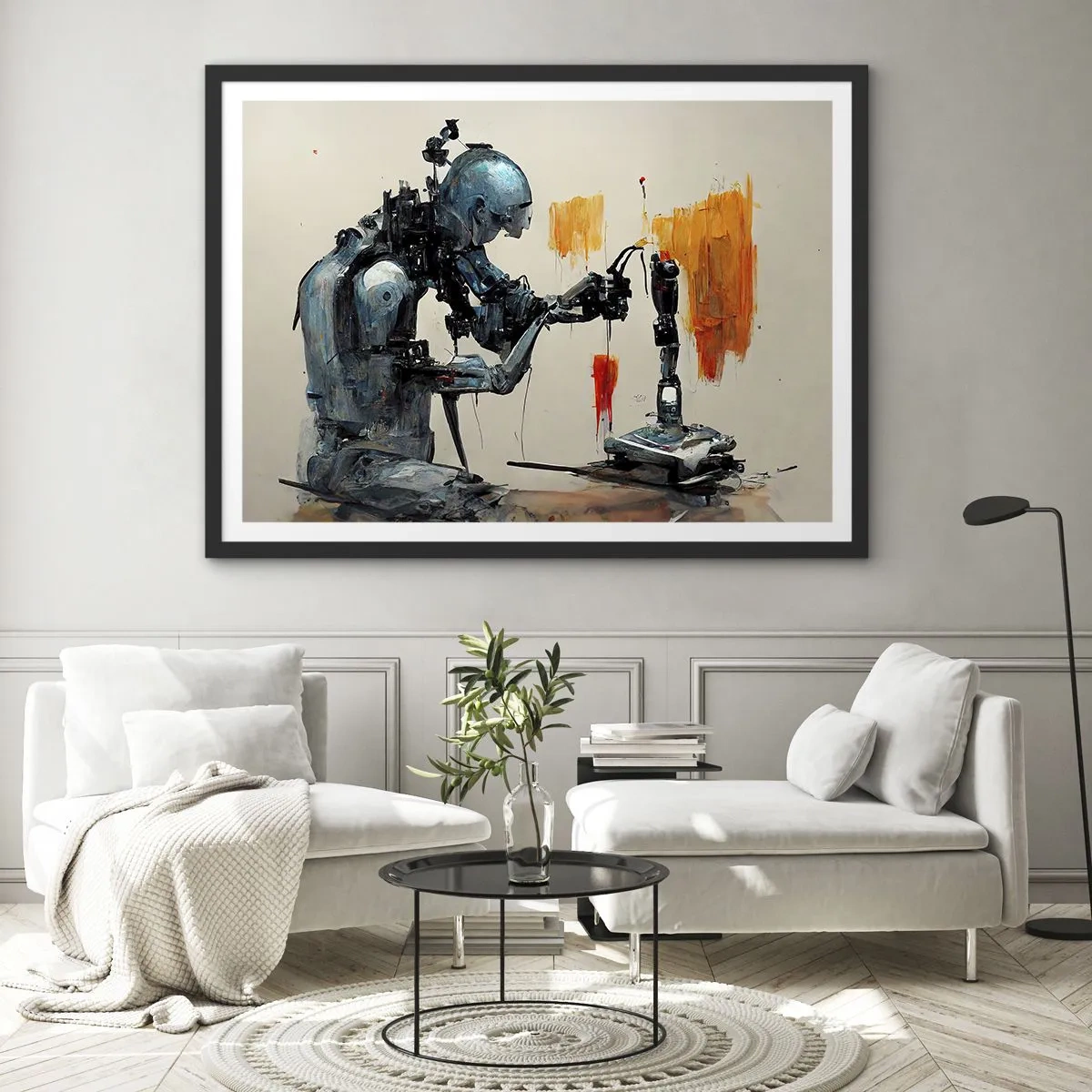 Poster in een zwarte lijst - Morgen al… - 70x50 cm