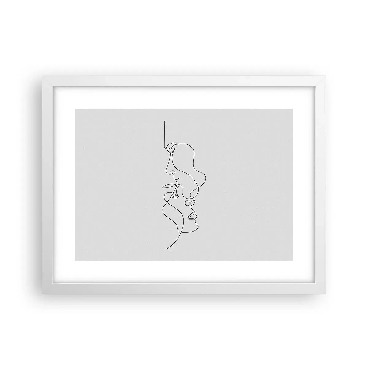 Poster in een witte lijst - De hitte van bittere verlangens - 40x30 cm