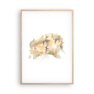 Een poster in een licht eiken lijst - De helft gevonden? - 70x100 cm