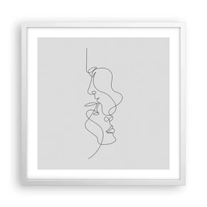 Poster in een witte lijst - De hitte van bittere verlangens - 50x50 cm