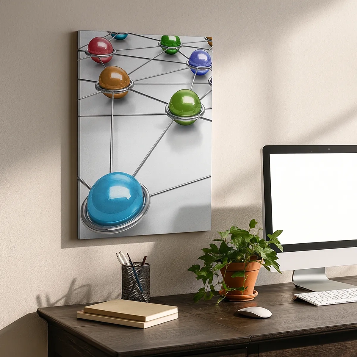 Schilderen op canvas - Kosmisch spinnenweb - 50x70 cm