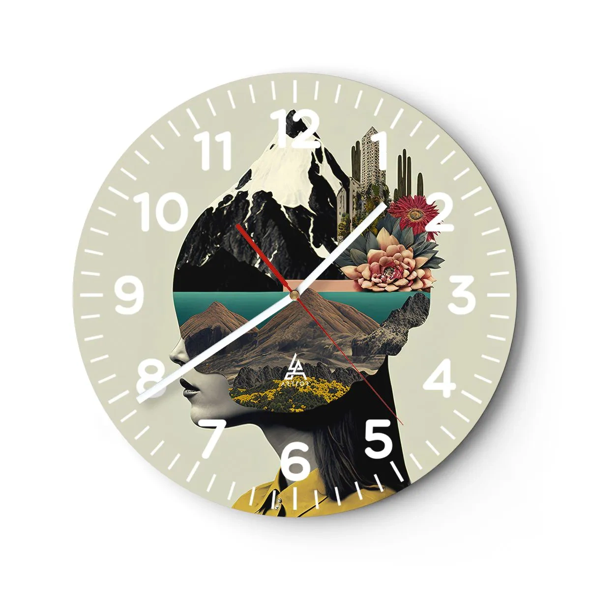 Wandklok - Klok - Vrouw – altijd een mysterie - 40x40 cm
