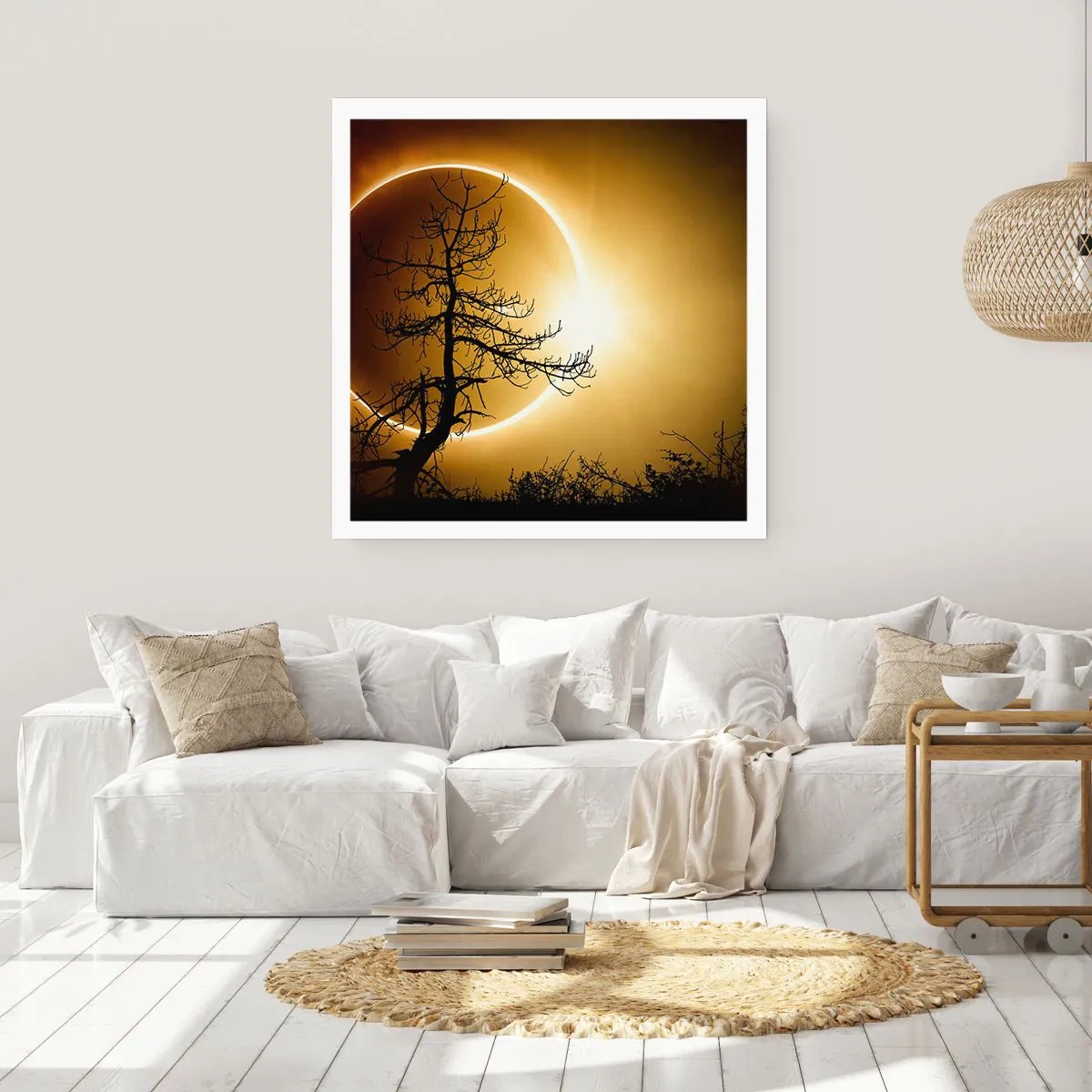 Poster - Totale zonsverduistering - 60x60 cm