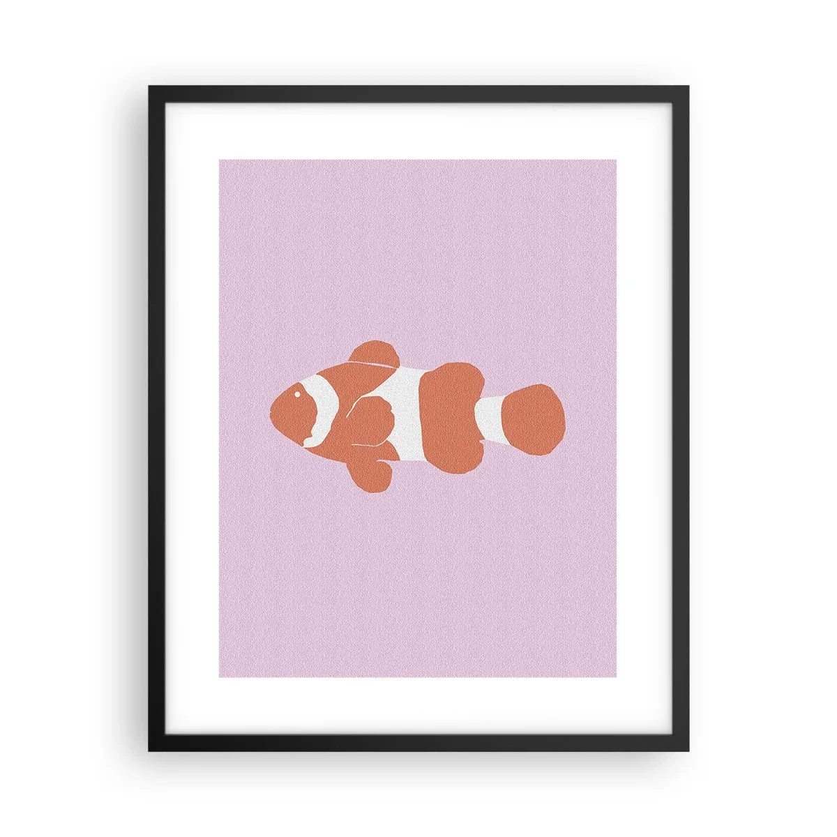 Poster in een zwarte lijst - In koraal dat bij haar gezicht en staart past - 40x50 cm