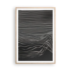 Een poster in een licht eiken lijst - Ritme en accent - 70x100 cm