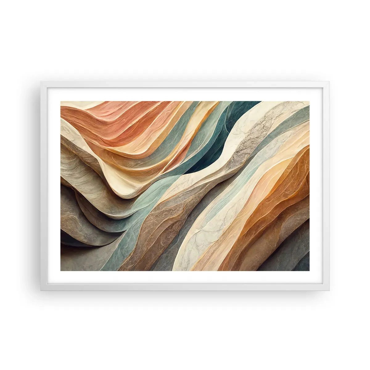 Poster in een witte lijst - Het moment vóór de verandering - 70x50 cm