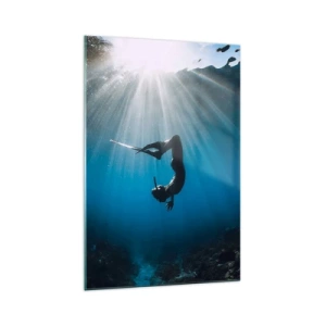 Schilderen op glas - onderwaterdans - 70x100 cm