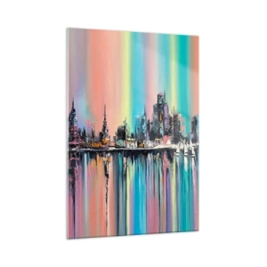 Schilderen op glas - Om in het licht van de nacht te vallen - 50x70 cm