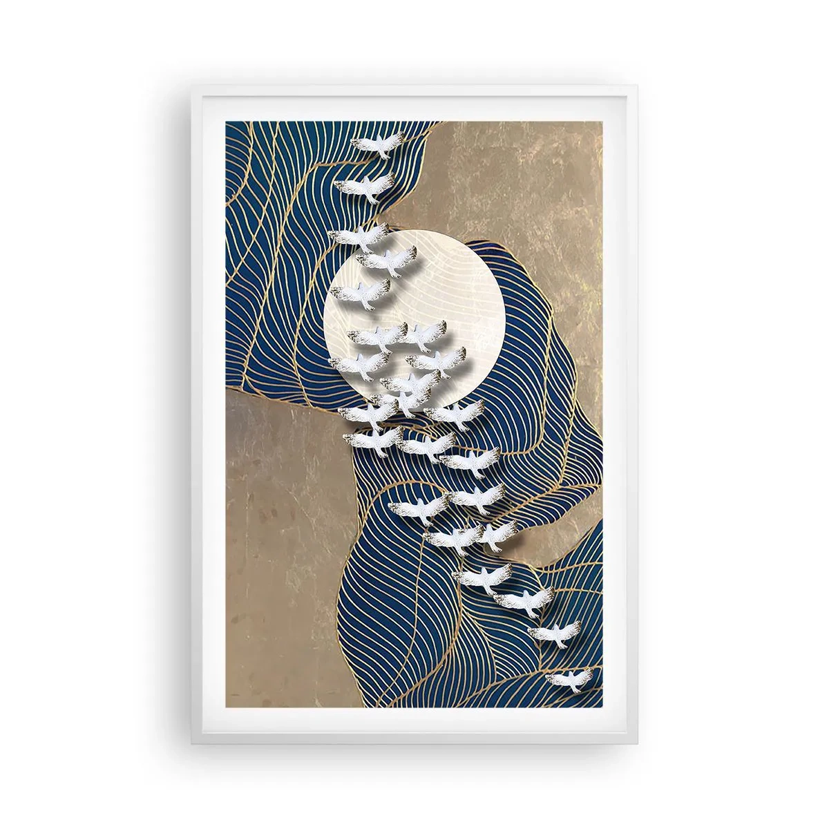 Poster in een witte lijst - Vrijheid, dwalen, gemeenschap - 61x91 cm