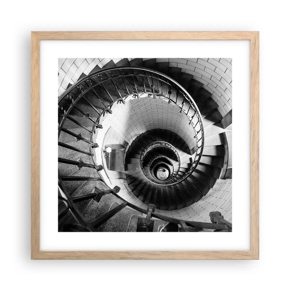 Een poster in een licht eiken lijst - Hoger en hoger - 40x40 cm