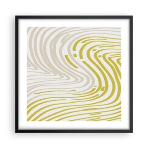 Poster in een zwarte lijst - Een compositie met een zachte buiging - 50x50 cm