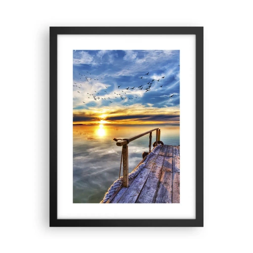 Poster in een zwarte lijst - De wind gaat rusten - 30x40 cm