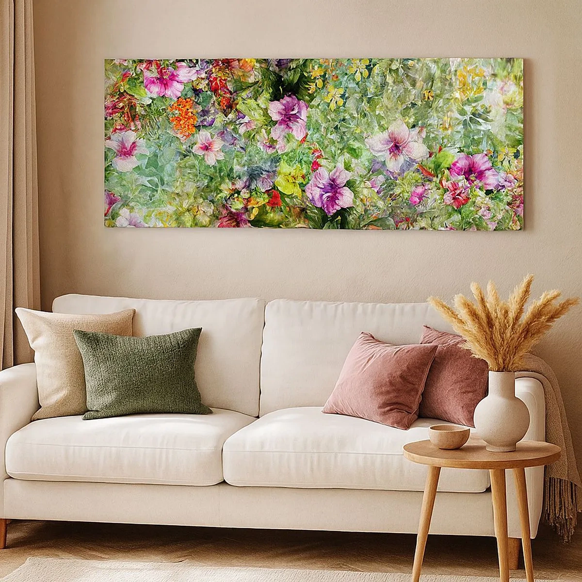 Schilderen op canvas - In bloemen voor verderf - 100x40 cm