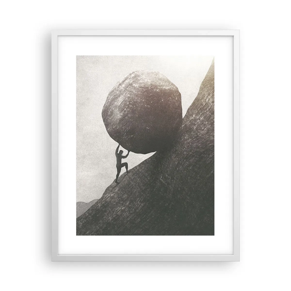 Poster in een witte lijst - Ik geloof tegen alle hoop in - 40x50 cm