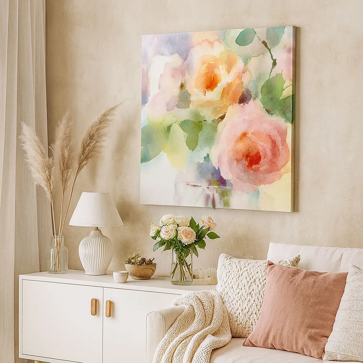 Schilderen op canvas - Delicaat als aquarel - 30x30 cm