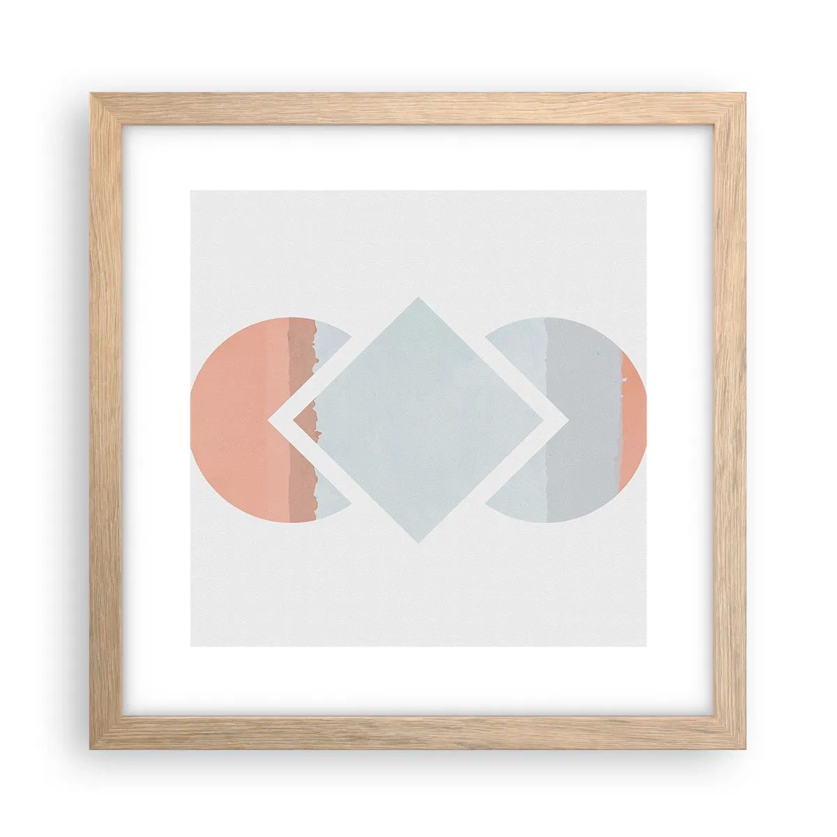 Een poster in een licht eiken lijst - De situatie is duidelijk - 30x30 cm