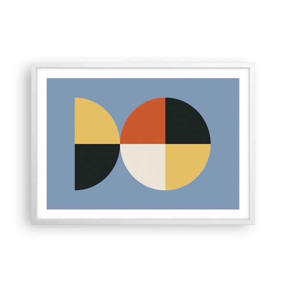 Poster in een witte lijst - Kijk en tel - 70x50 cm