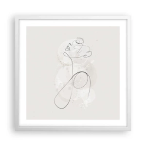 Poster in een witte lijst - De spiraal van schoonheid - 50x50 cm