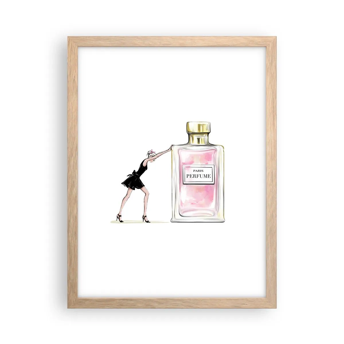 Een poster in een licht eiken lijst - De essentie van vrouwelijkheid - 30x40 cm