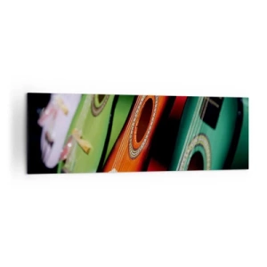 Schilderen op canvas - De gitaar heeft vele kleuren - 160x50 cm