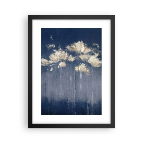 Poster in een zwarte lijst - Als bloemblaadjes in de wind - 30x40 cm