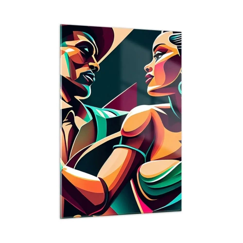 Schilderen op glas - In het ritme van het hart - 50x70 cm