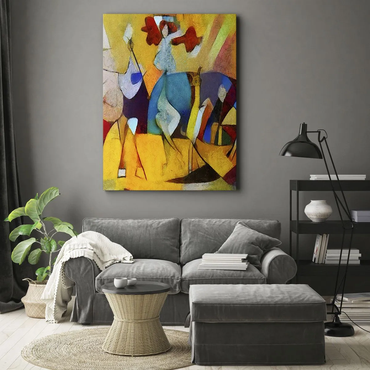 Schilderen op canvas - Zon - leven - vreugde - 65x120 cm