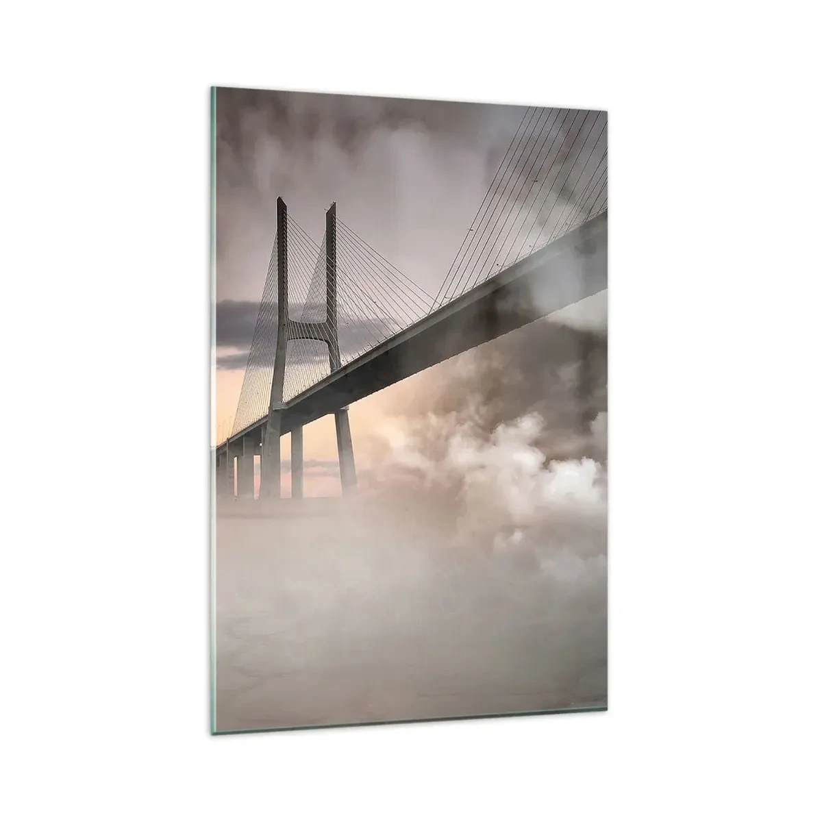 Schilderen op glas - Bij de rivier die niet bestaat - 80x120 cm