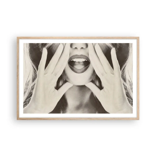 Een poster in een licht eiken lijst - Ik kom al! - 91x61 cm