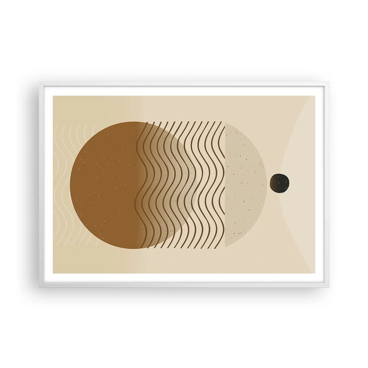 Poster in een witte lijst - Over de oorsprong van geometrische figuren - 100x70 cm