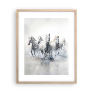 Een poster in een licht eiken lijst - Witte magie - 40x50 cm