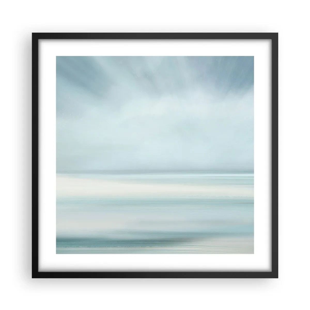 Poster in een zwarte lijst - Vrede tot aan de horizon - 50x50 cm