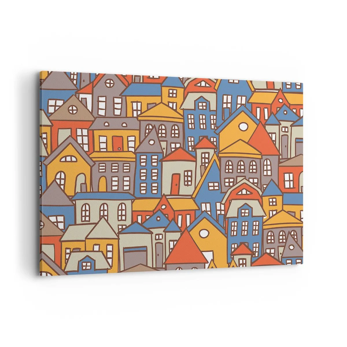 Schilderen op canvas - Achter het huis is een huis - 100x70 cm