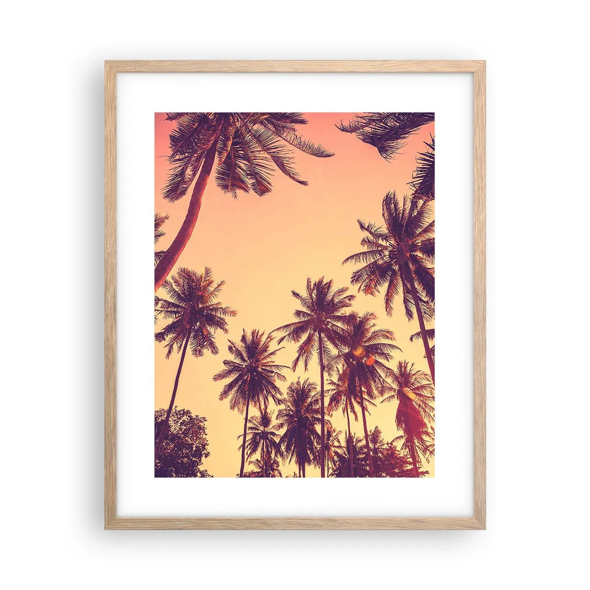 Een poster in een licht eiken lijst - Een tropische variant - 40x50 cm