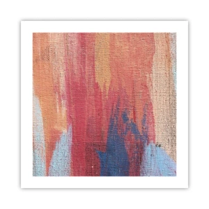 Poster - Ren door de regenboog - 50x50 cm