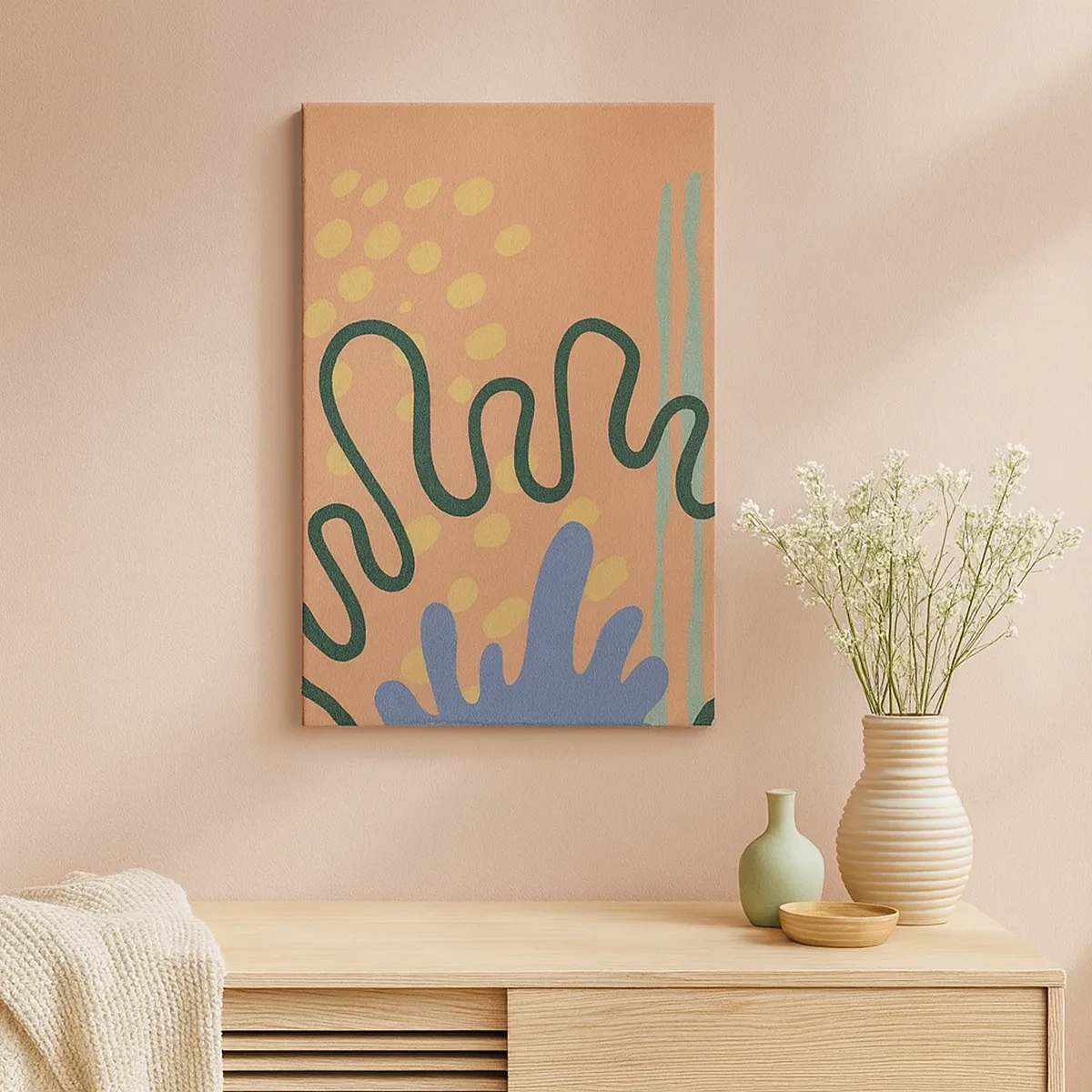 Schilderen op canvas - Abstractie: verscheidenheid van de natuur - 50x70 cm