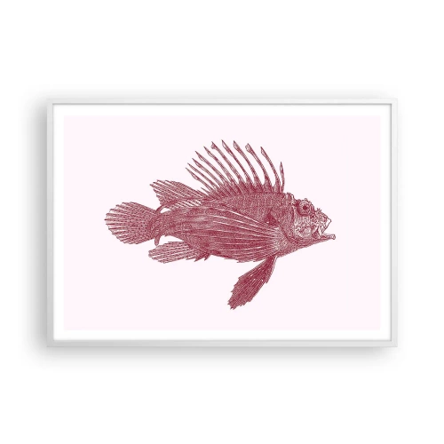 Poster in een witte lijst - Inwoner van exotische wateren - 100x70 cm