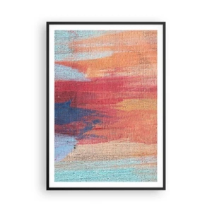 Poster in een zwarte lijst - Ren door de regenboog - 70x100 cm