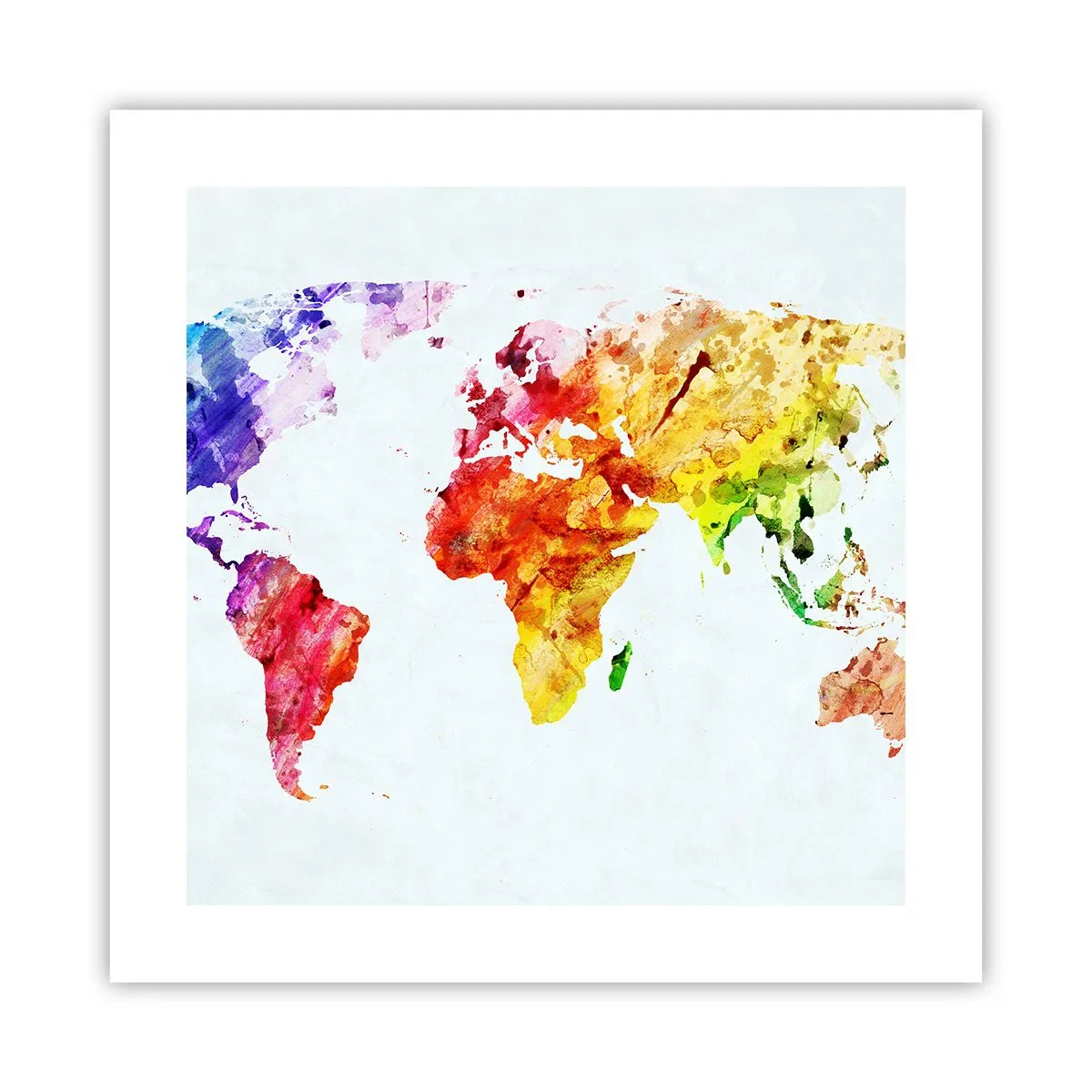Poster - Alle kleuren van de wereld - 40x40 cm