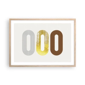 Een poster in een licht eiken lijst - Oooo! - 70x50 cm