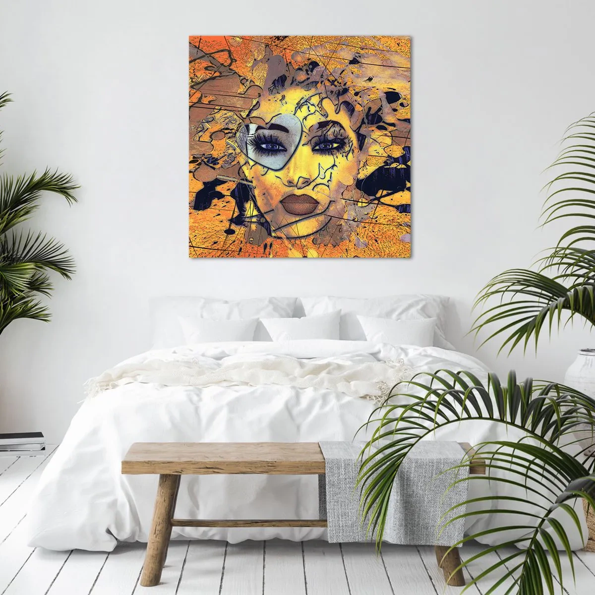Schilderen op canvas - Zonnige schoonheid - 30x30 cm