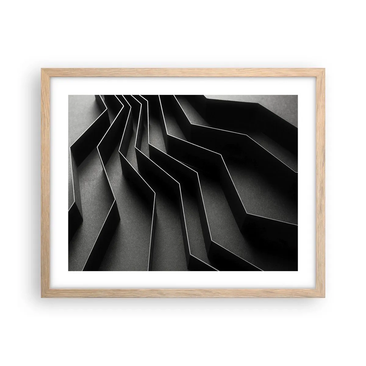 Een poster in een licht eiken lijst - Ruimtelijke orde - 50x40 cm