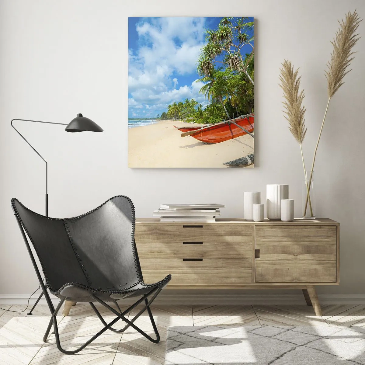 Schilderen op glas - De charme van de tropen - 50x70 cm
