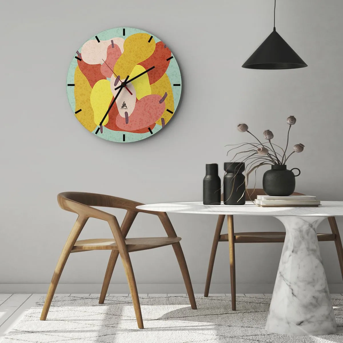Wandklok - Klok - Probeer de zomerzon - 40x40 cm