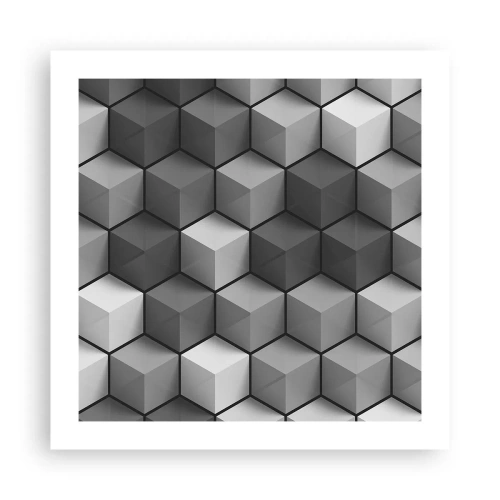 Poster - Kubistische puzzel - 50x50 cm