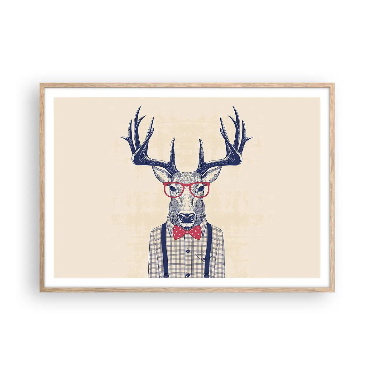 Een poster in een licht eiken lijst - Een grappig extravaganza - 100x70 cm